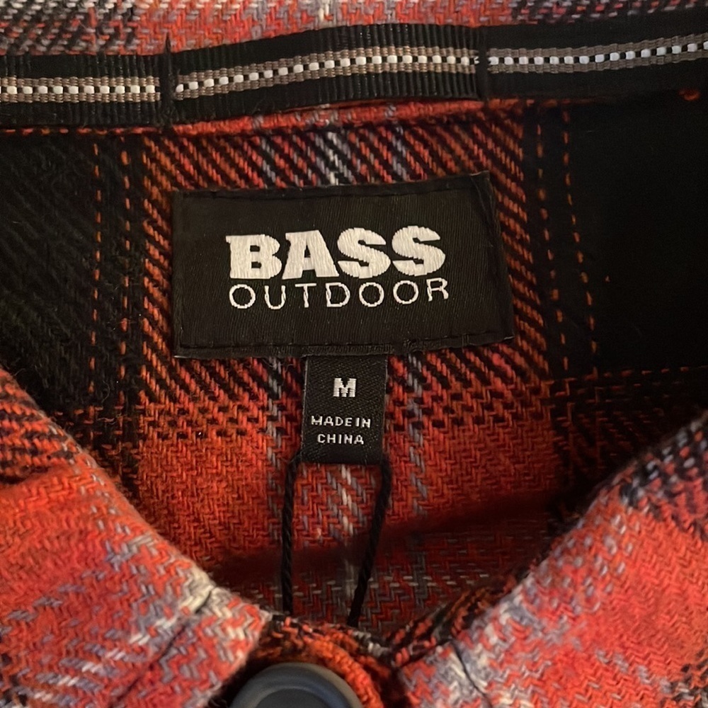 NWT Bass burnt red flannel shirt -135 - Picture 3 of 5